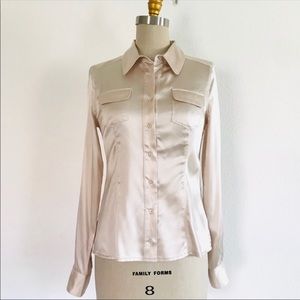 Bebe button down blouse size M